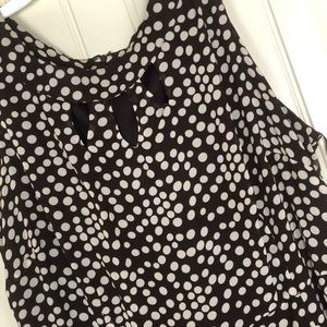 Voir Voir Women Brown and Cream Polkadot Dress
